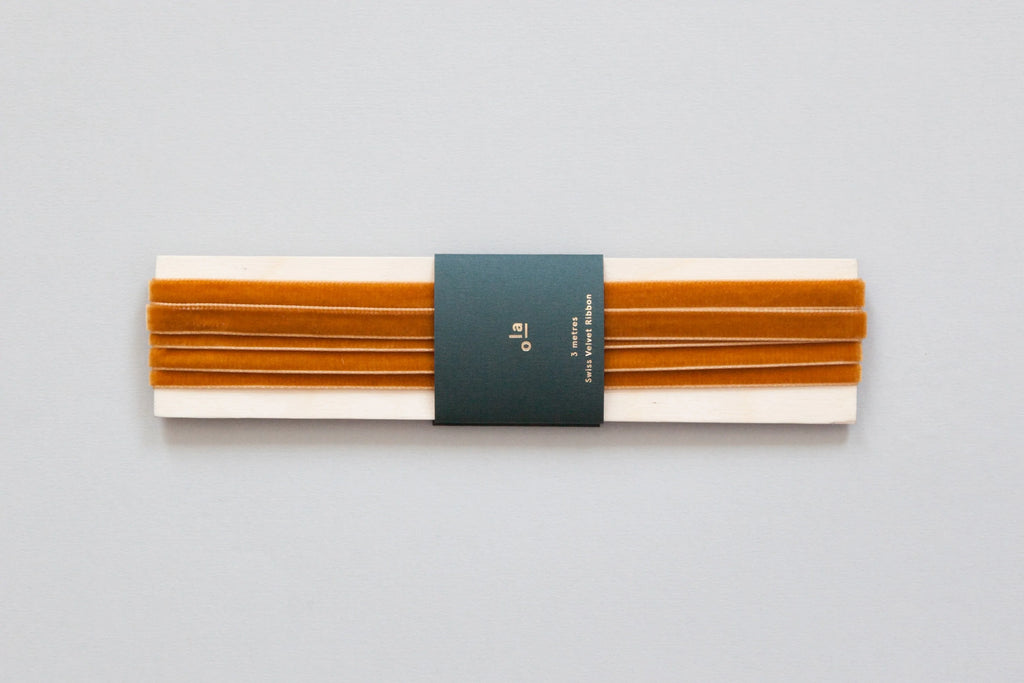 Swiss Velvet Ribbon Reel in Ochre | Paper & Cards Studio