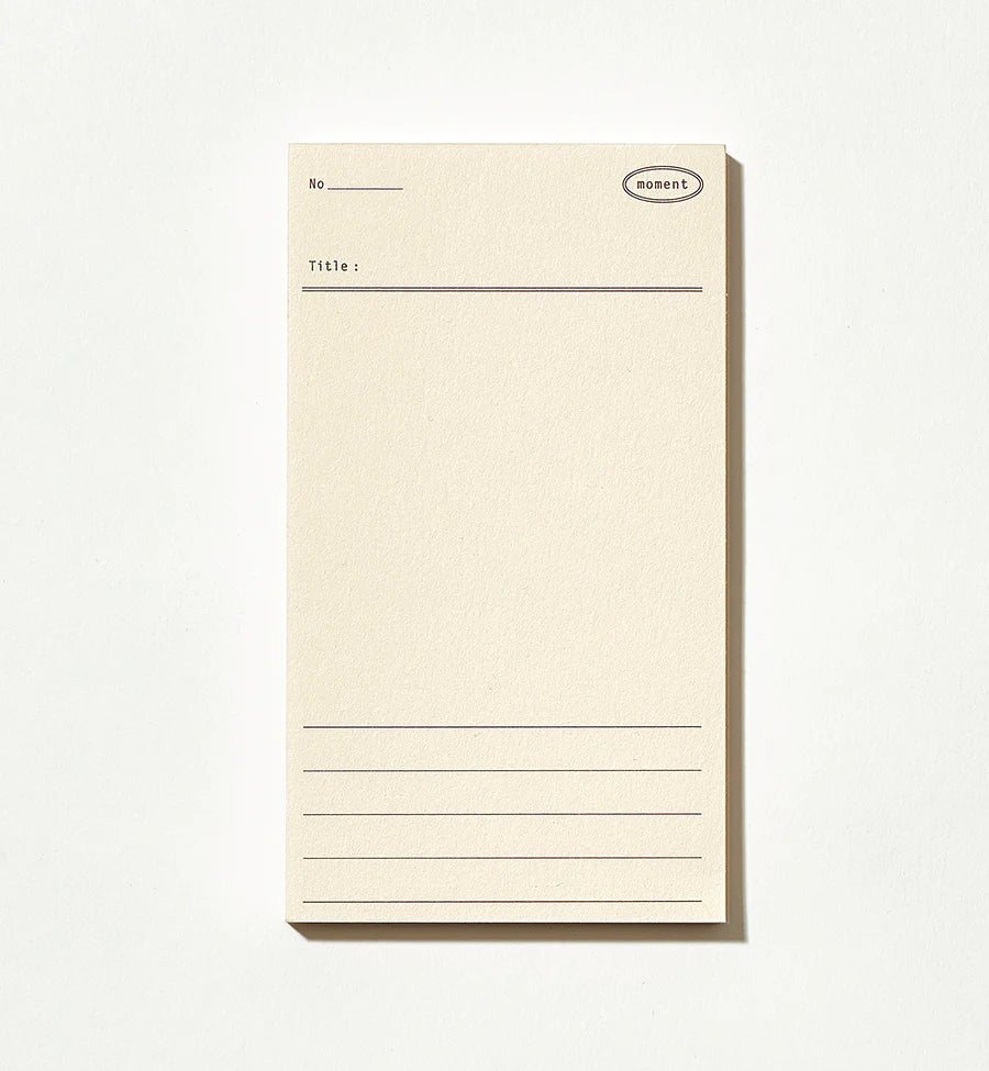 Plain Memo Pad - Moment Memo | Paper & Cards Studio