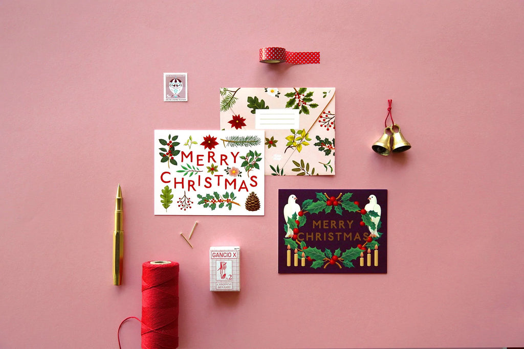 Holiday Plants Merry Christmas Card - Cream | Paper & Cards Studio