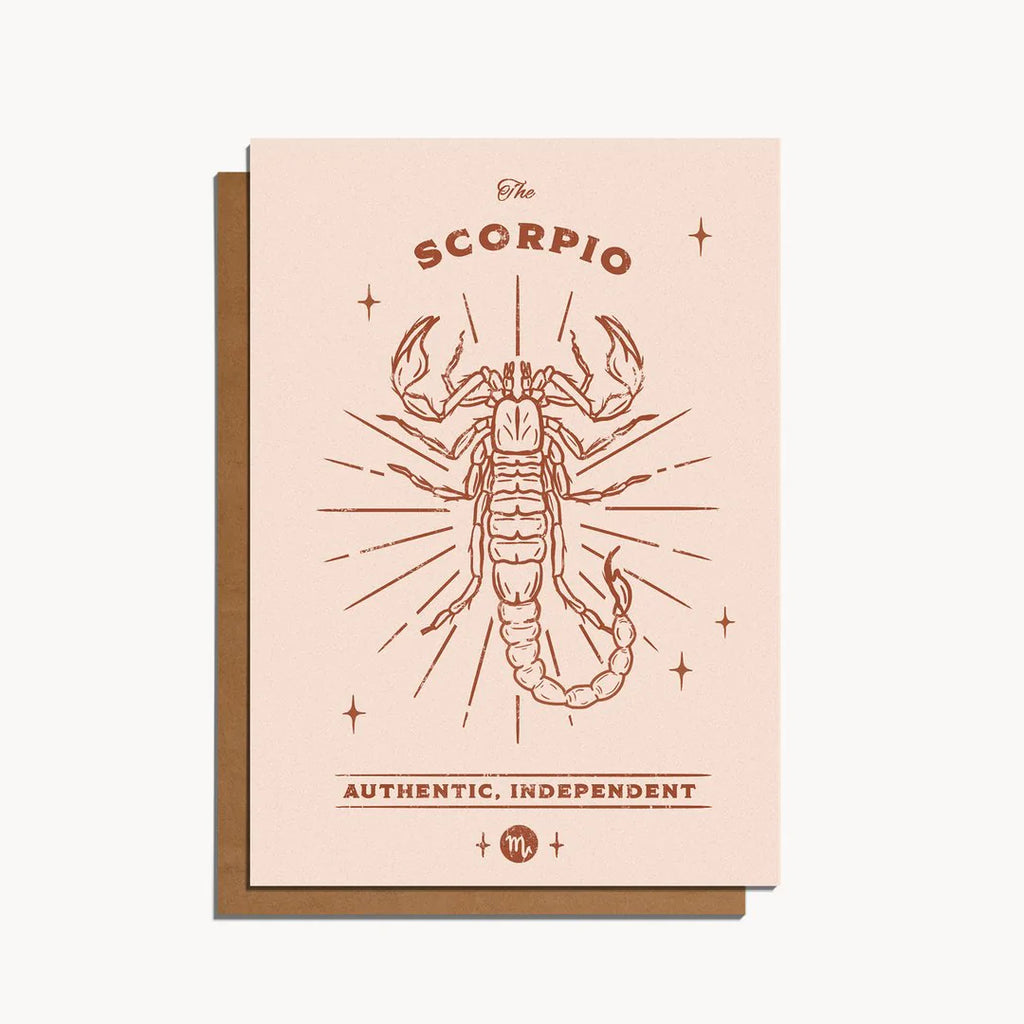 Scorpio Zodiac Sign Birthday Card | Paper & Cards Studio