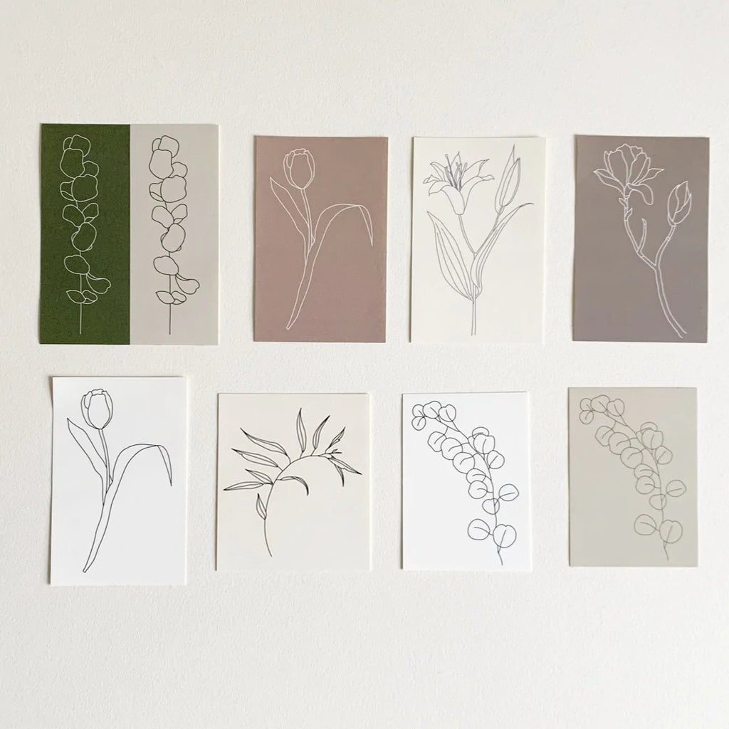 Flower Drawing Stickers | Paper & Cards Studio