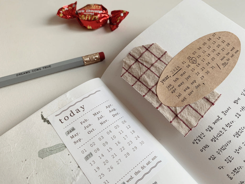 Kraft Calendar Stickers | Paper & Cards Studio