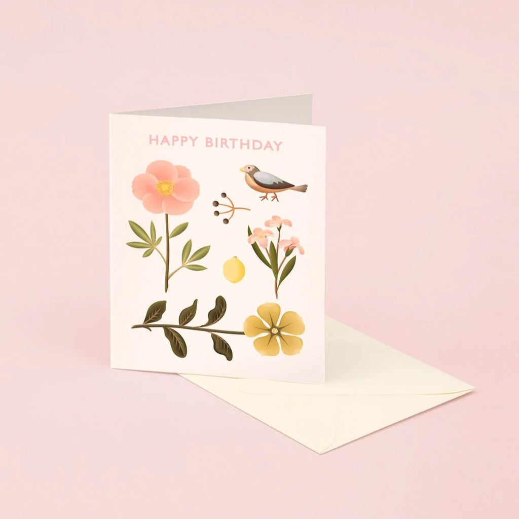 Sparrow Botanical Birthday | Paper & Cards Studio
