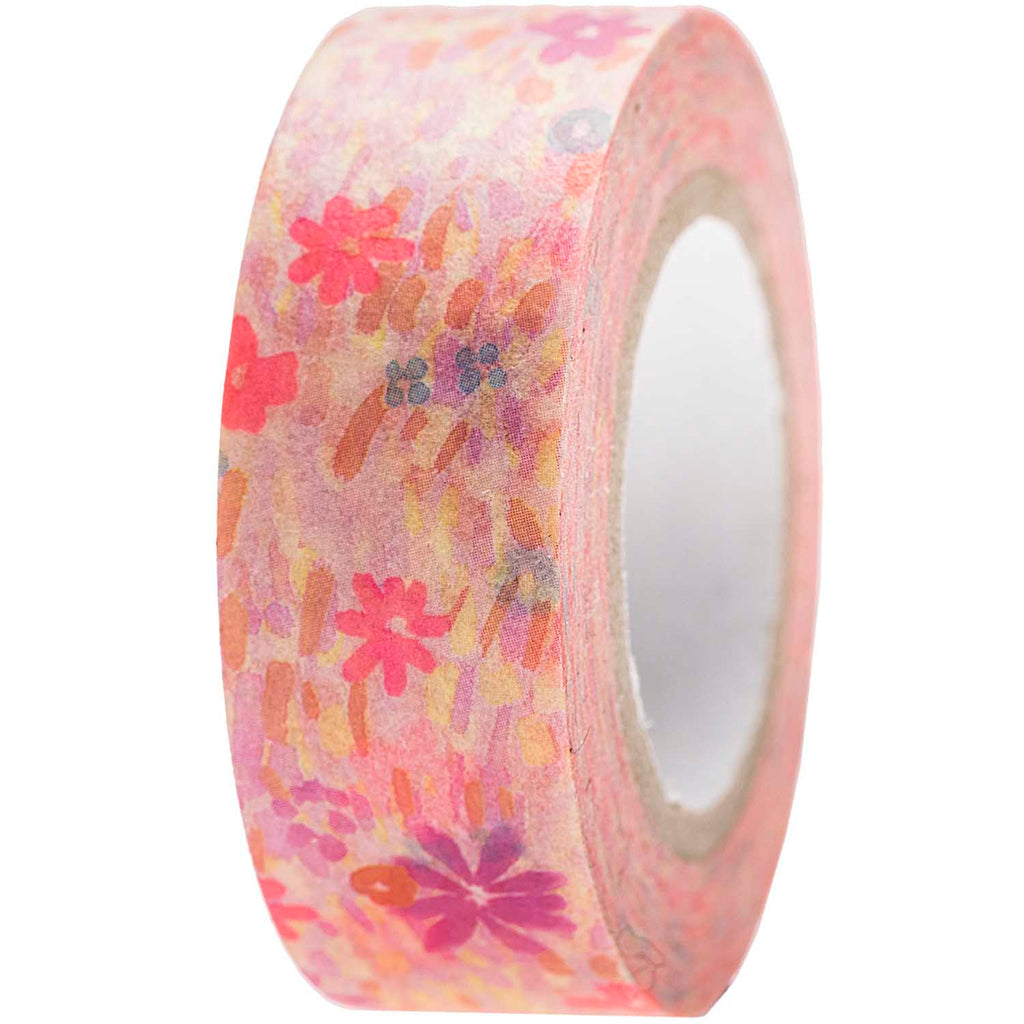 Pink Flower Meadow Tape | Paper & Cards Studio