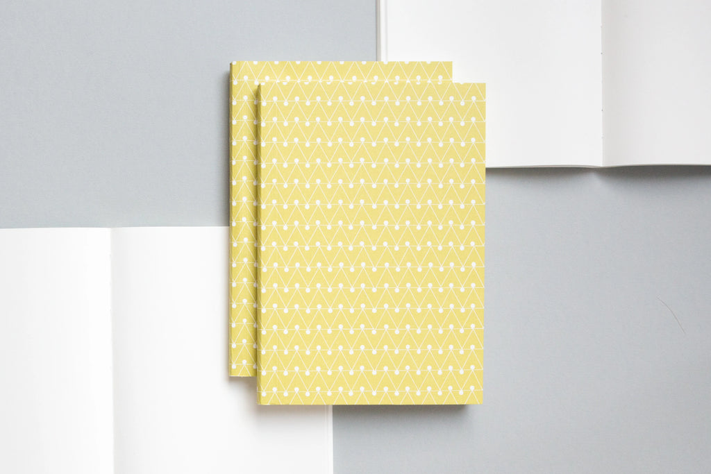 Medium Layflat Notebook, Kaffe Print in Clay Pink | Plain | Paper & Cards Studio