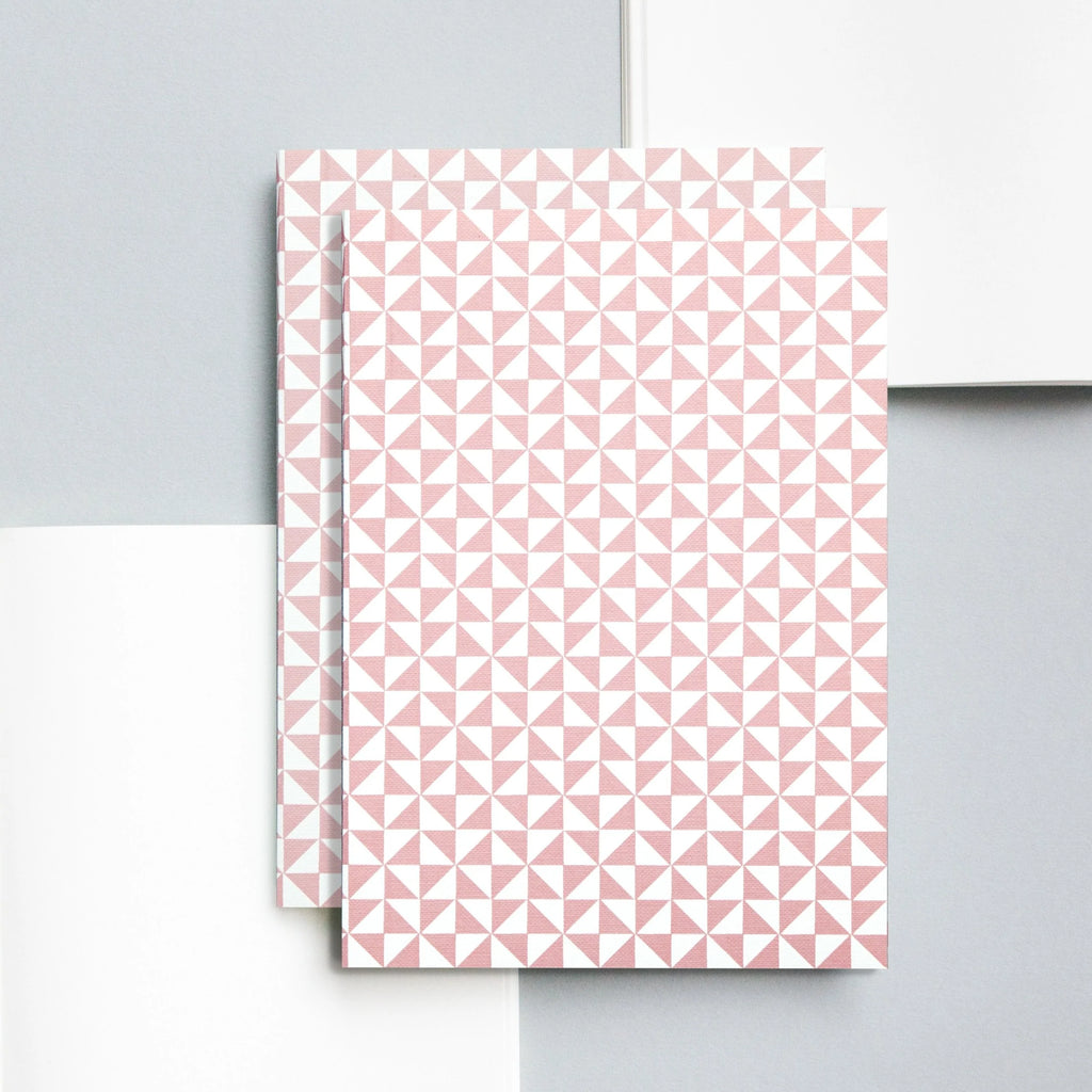 Medium Layflat Notebook, Kaffe Print in Clay Pink | Plain | Paper & Cards Studio