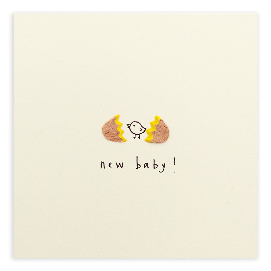 New Baby Egg - Pencil Shavings Card | Paper & Cards Studio