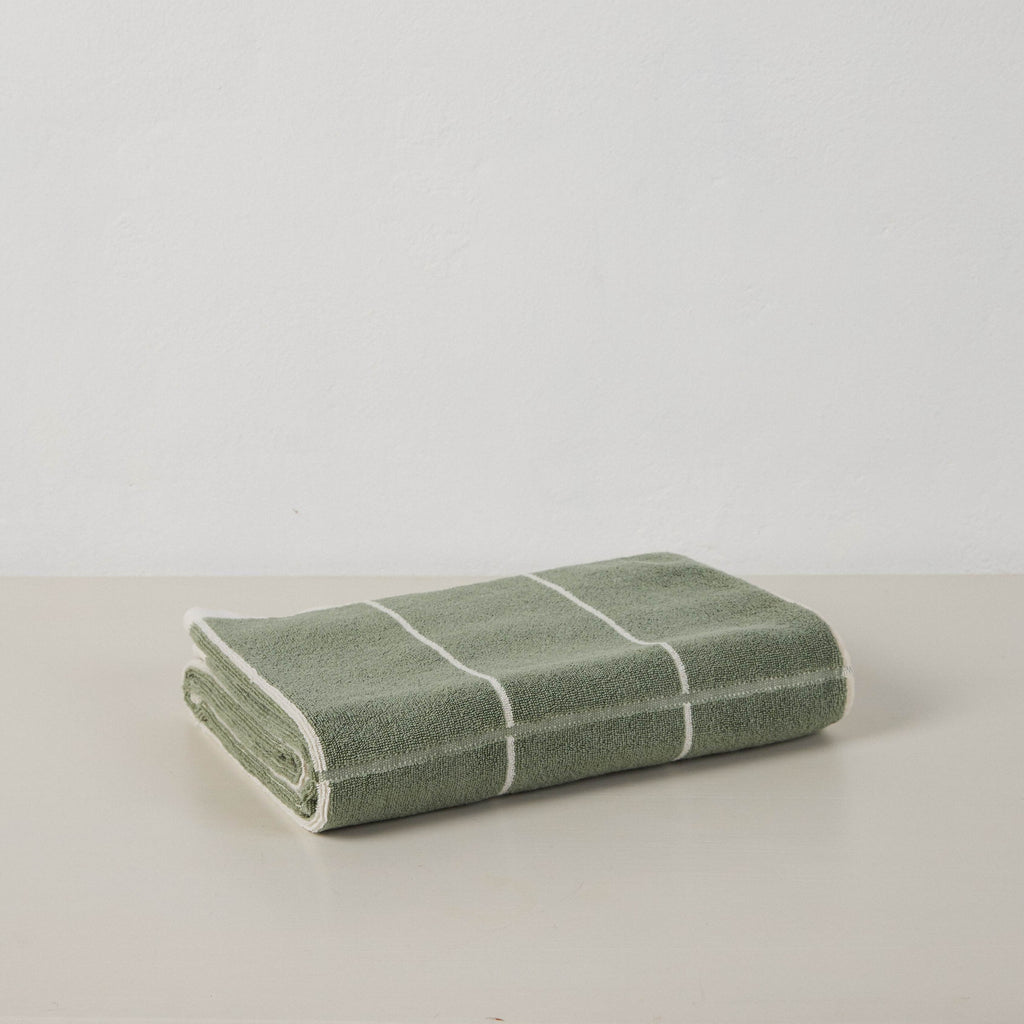 Bethell Bath Towel in Sage and Chalk | Baina | Garian Hong Kong Lifestyle Concept Storev