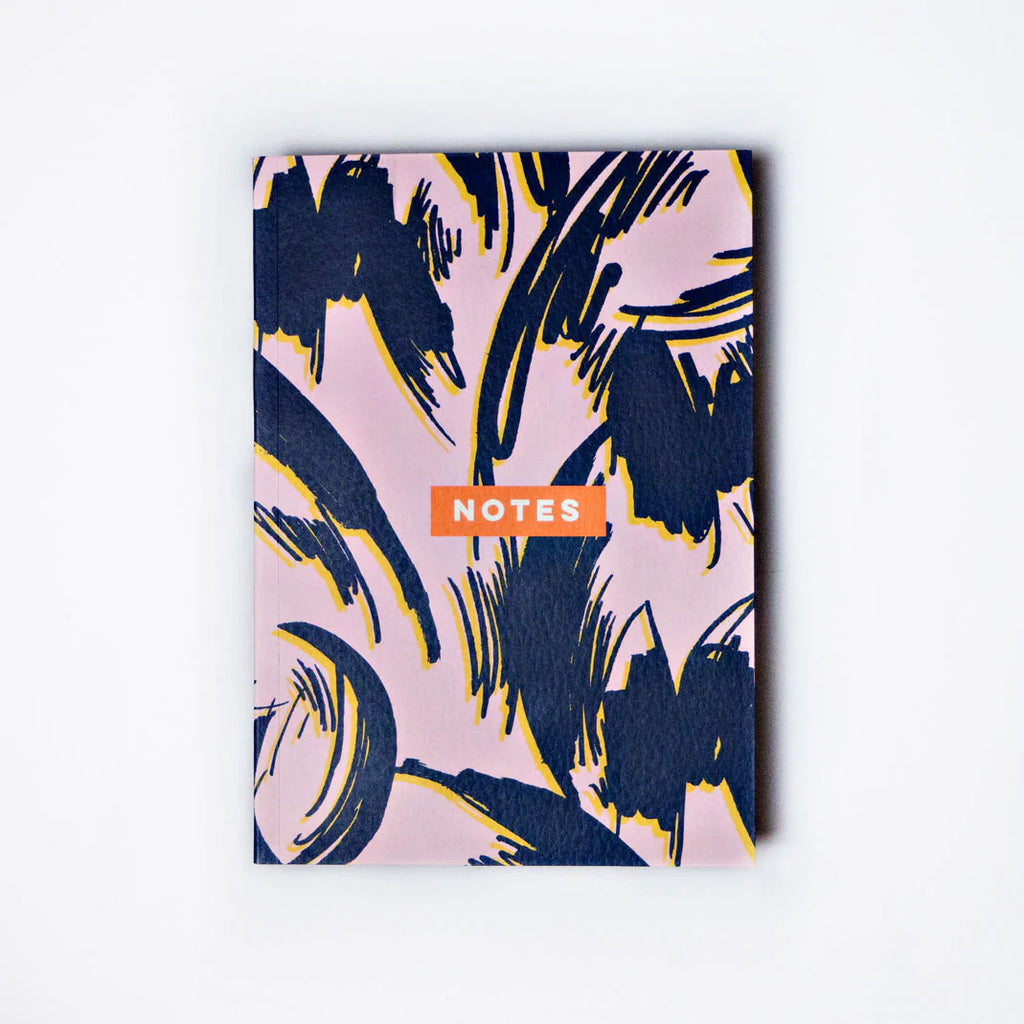 Lilac Scribble Flower A5 Flat Lay Notebook, Blank, Grid and Lined | Paper & Cards Studio