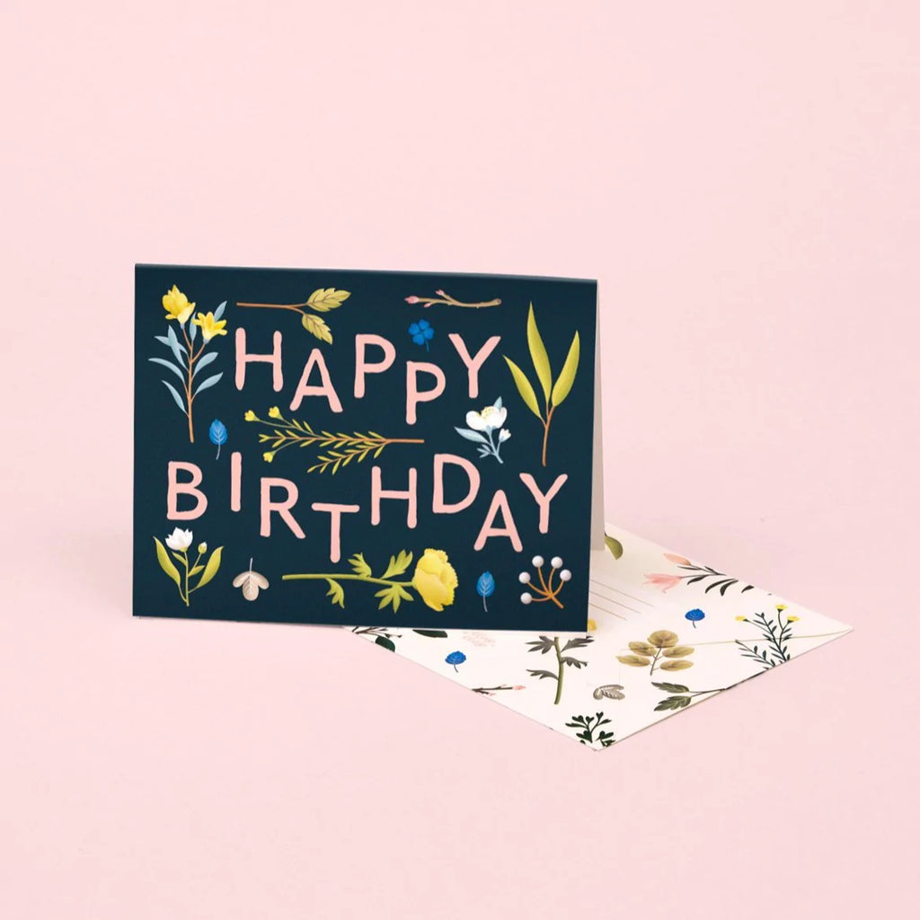 Plant Variety Birthday Card - Navy | Paper & Cards Studio