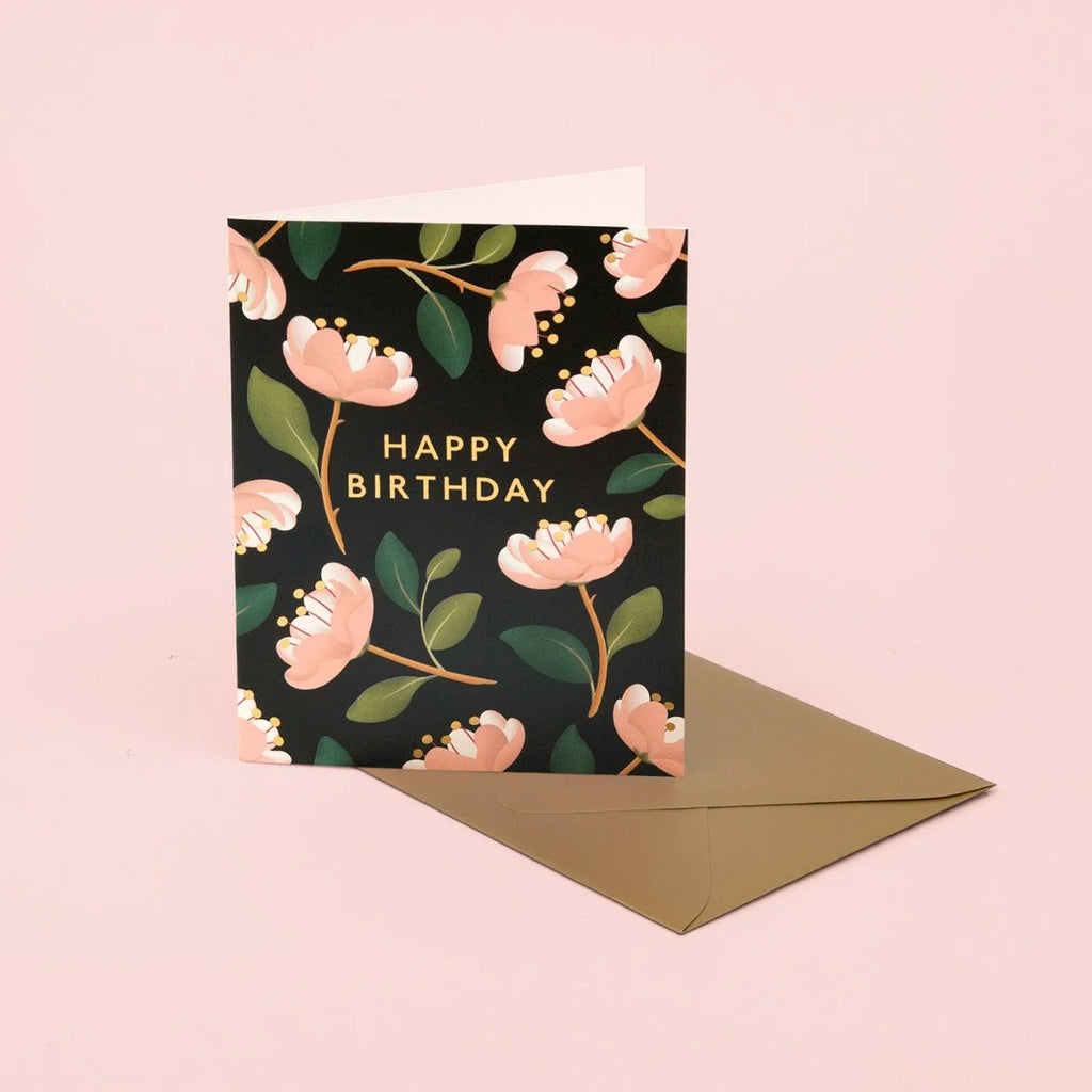 Magnolia Birthday Card - Black | Paper & Cards Studio