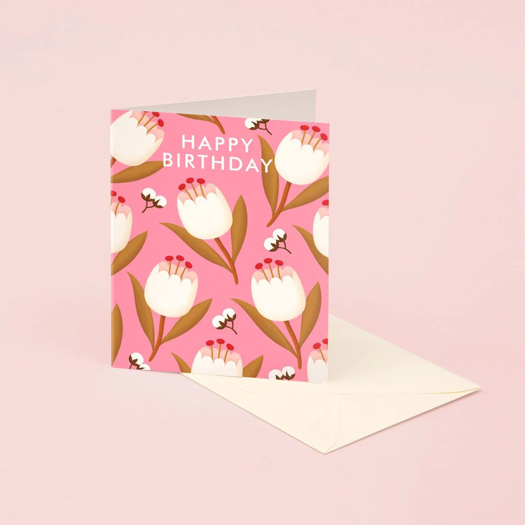 Pink Tulip Birthday Card | Paper & Cards Studio