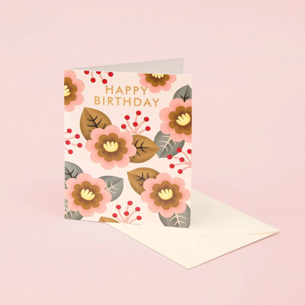 Retro Flower Birthday Card | Paper & Cards Studio
