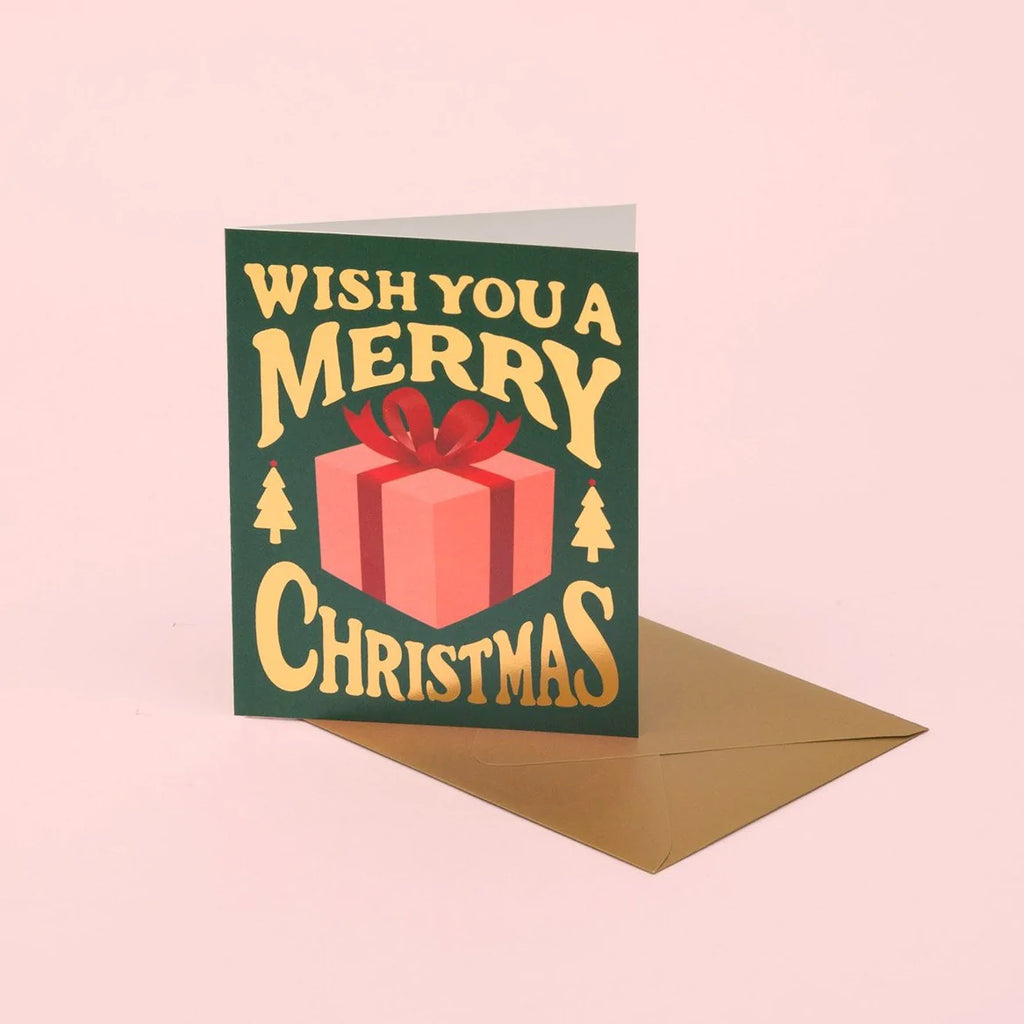 Christmas Present Card - Deep Green | Paper & Cards Studio