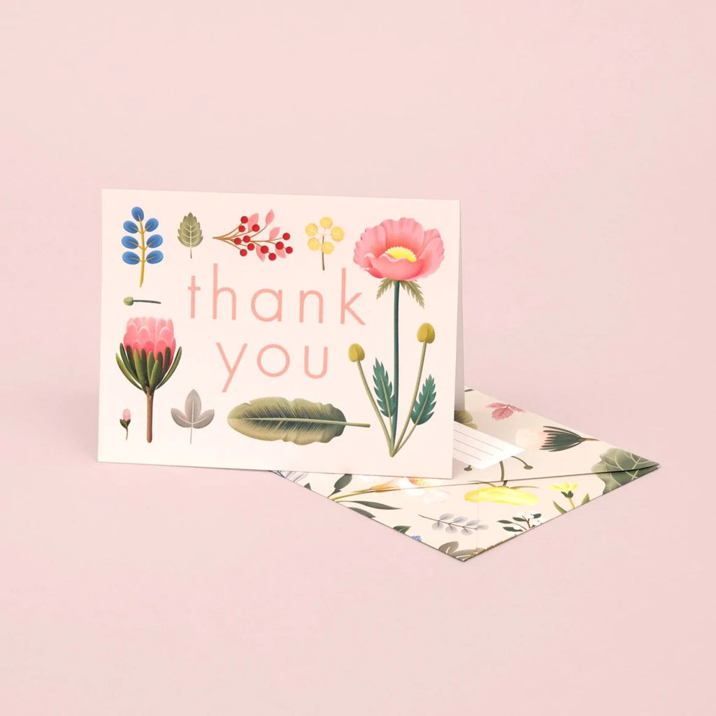 Spring Bloom Thank You Card - Cream | Paper & Cards Studio