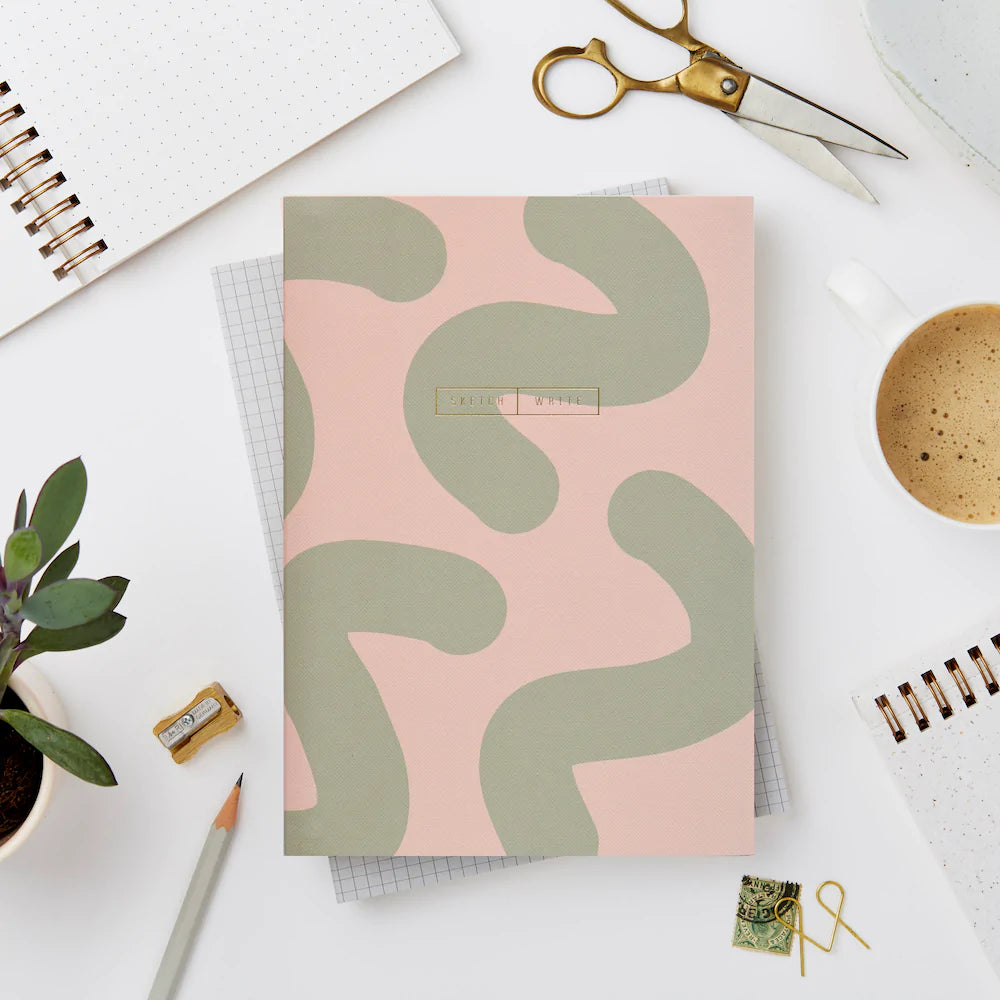 Wiro Green Mallow Notebook, Blank and Dot Grid | Paper & Cards Studio