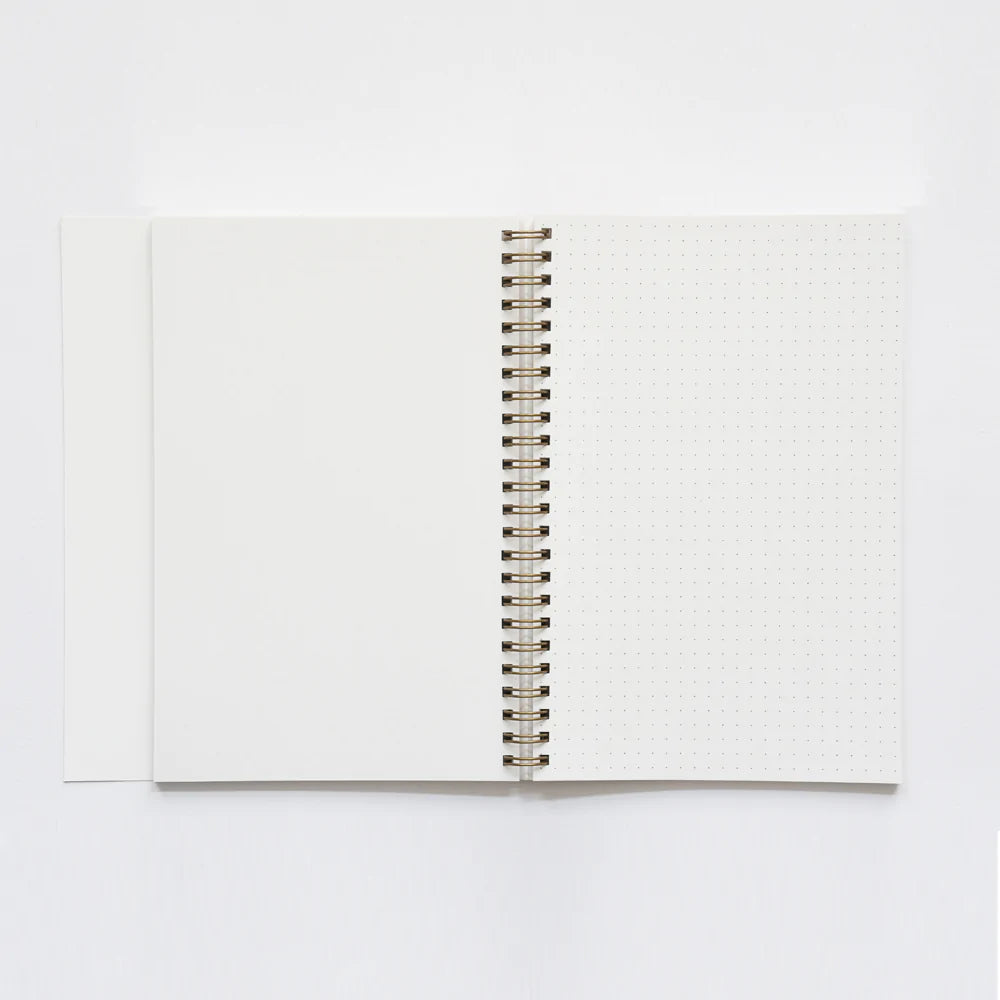 Wiro Cream Grid Notebook, Blank and Dot Grid | Paper & Cards Studio
