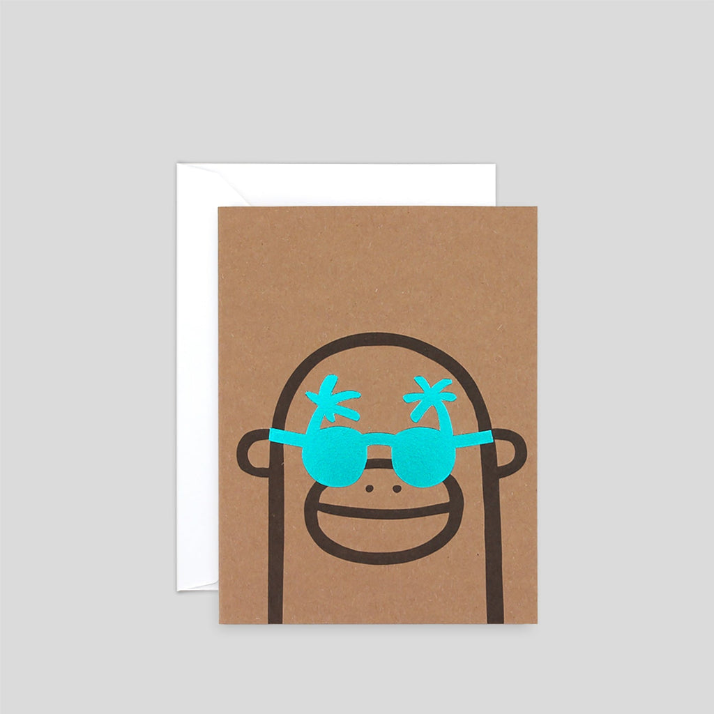 Monkey Shades Letterpress Card | Paper & Cards Studio