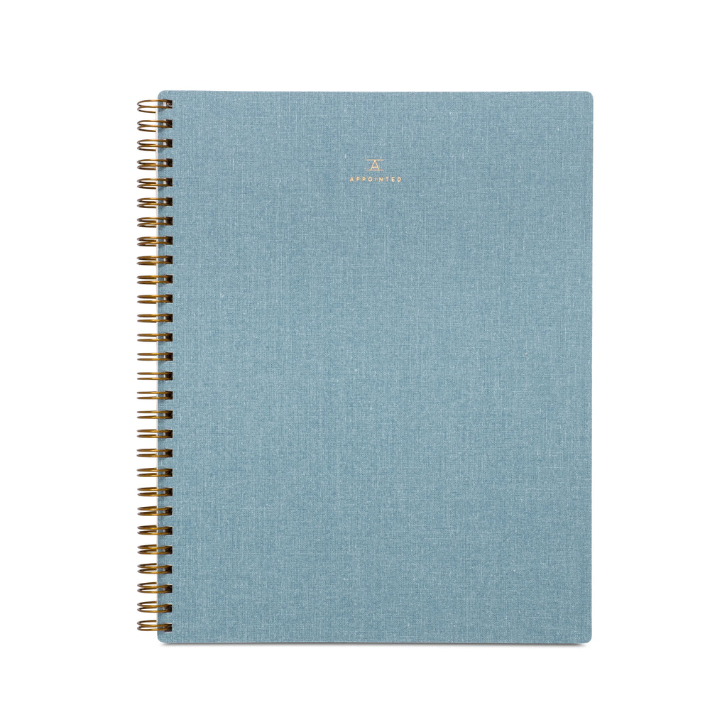 Appointed Notebook in Chambray Blue, Lined/Grid/Blank | Paper & Cards Studio