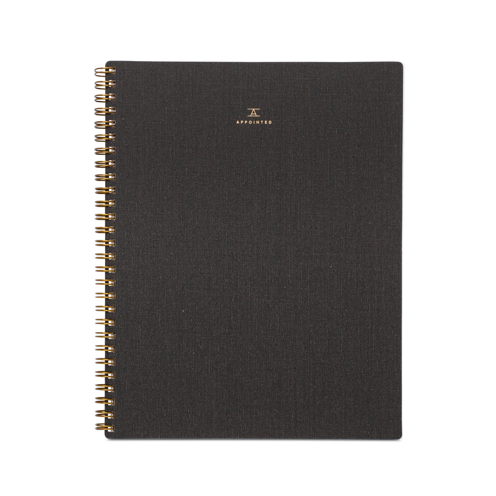 Appointed Notebook in Charcoal Gray, Lined/Grid/Blank | Paper & Cards Studio