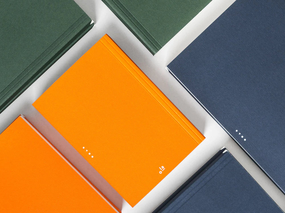 Pocket Layflat Notebook, Circle Orange | Plain | Paper & Cards Studio