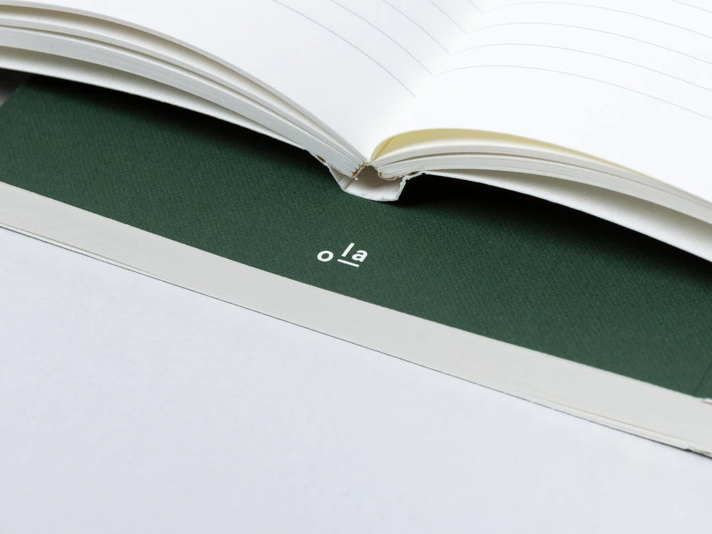 Medium Layflat Notebook, Triangle Green | Ruled | Paper & Cards Studio