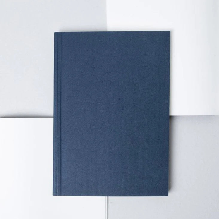 Medium Layflat Notebook, Circle Navy | Plain | Paper & Cards Studio