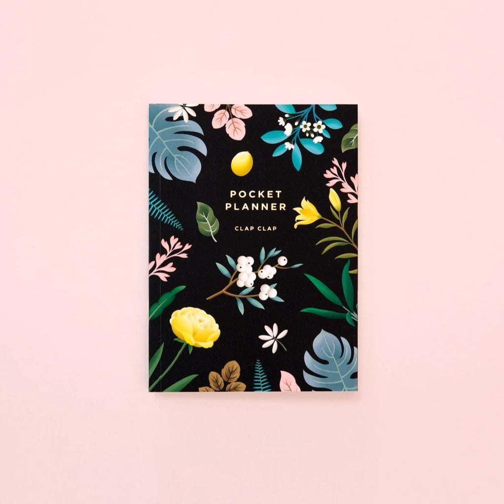 Botanical Pocket Planner - Black | Paper & Cards Studio