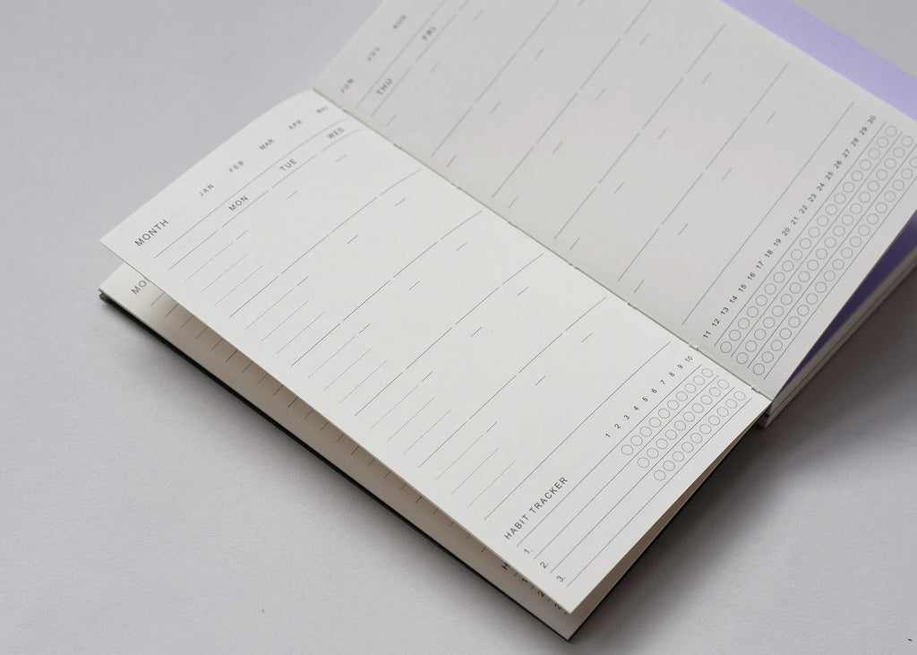 3 in 1 Planner Petite A6 - Green - Monthly/Weekly/To Do Note