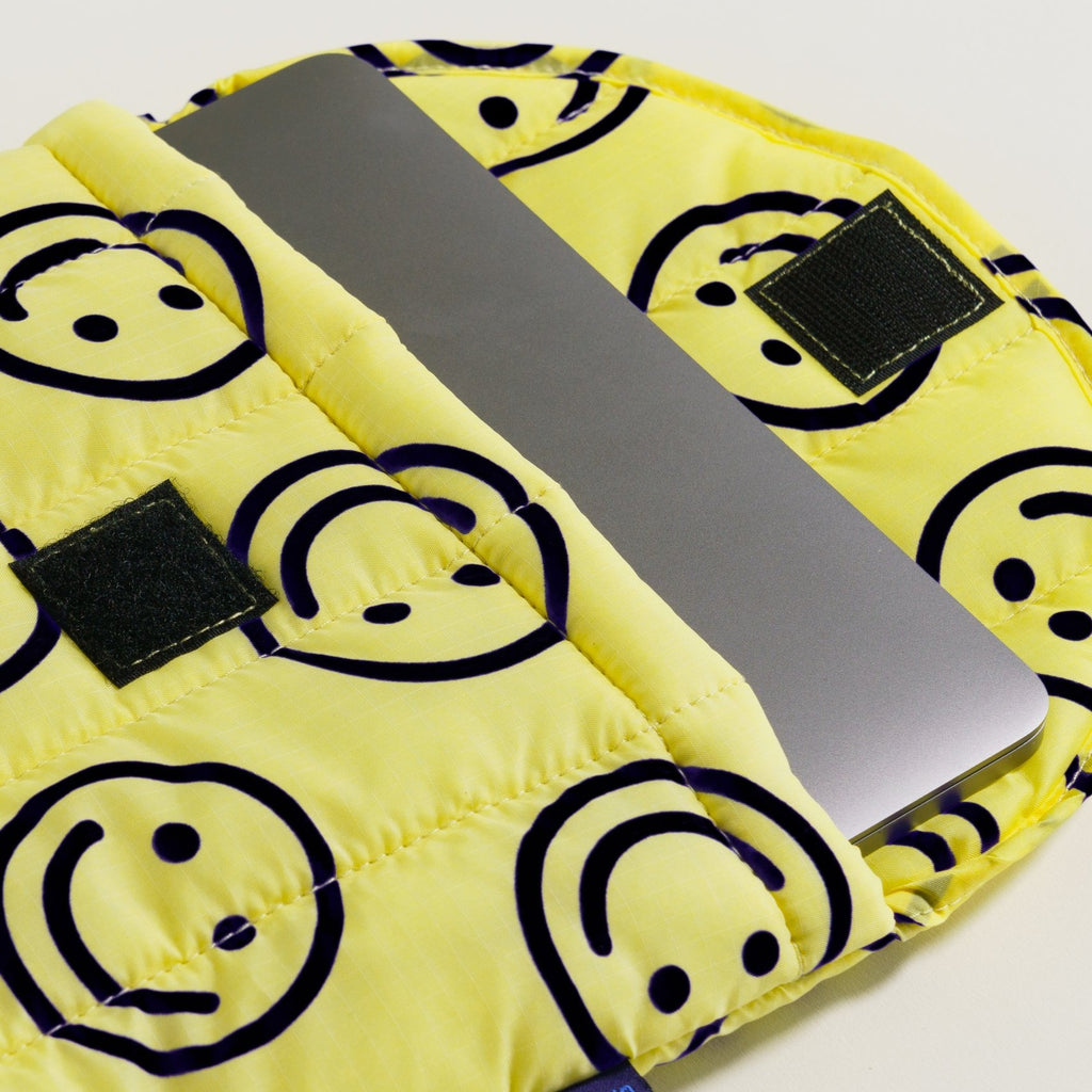 Baggu Puffy Laptop Sleeve 13" - Yellow Happy | Garian 