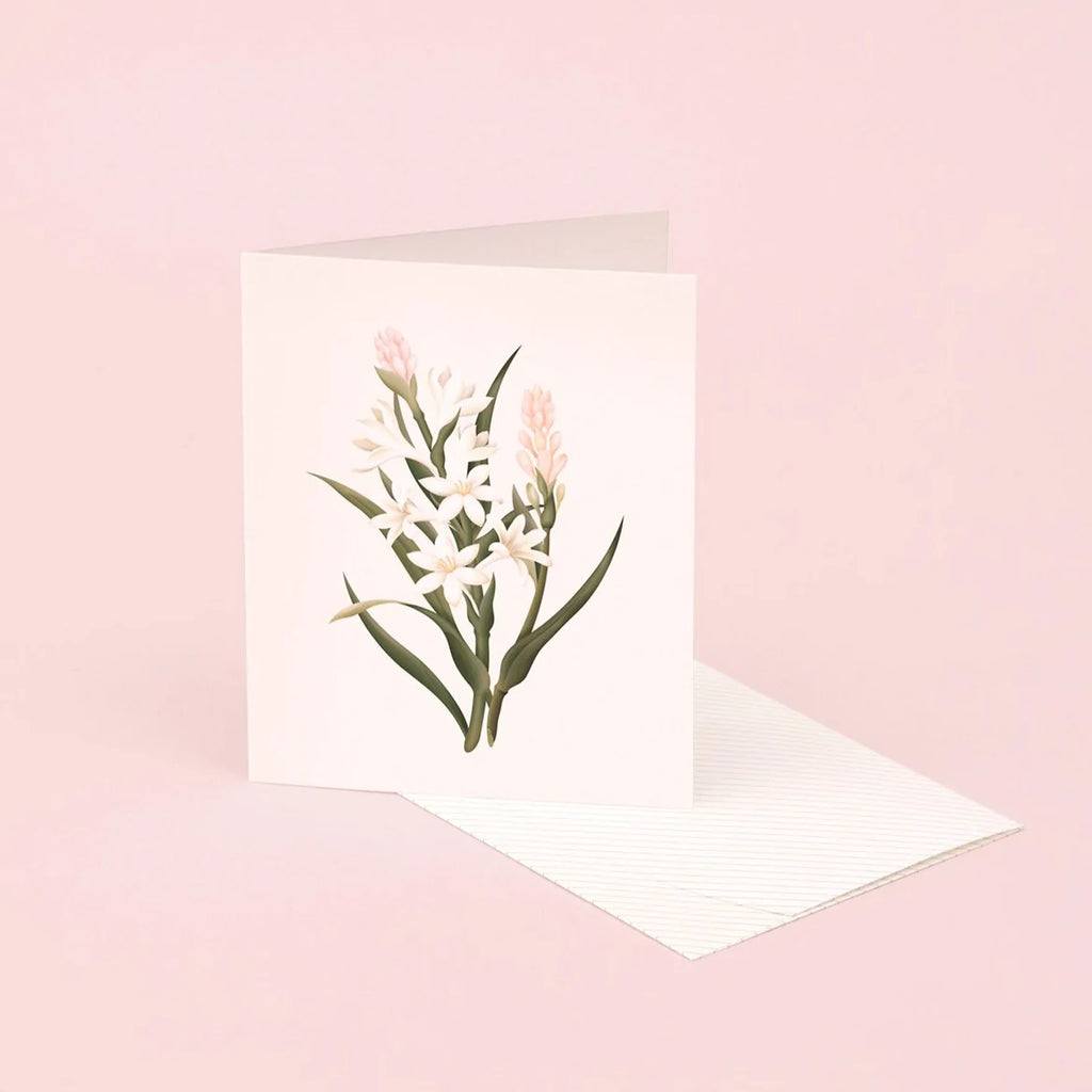 Botanical Scented Card - Tuberose | Paper & Cards Studio