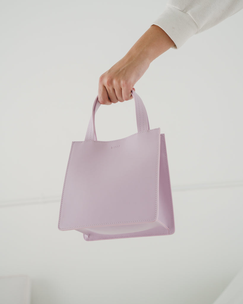 Small Leather Retail Tote - Pale Orchid | Garian Hong Kong Lifestyle Concept Store
