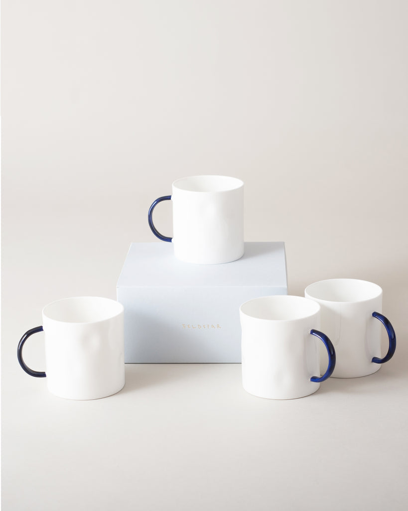 Feldspar Set of 4 12oz Cobalt Tea Mugs | Garian Lifestyle Concept Store