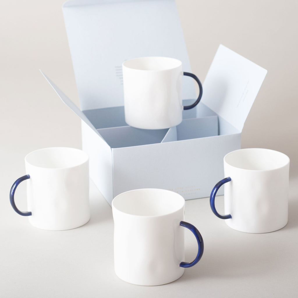 Feldspar Set of 4 12oz Cobalt Tea Mugs | Garian Lifestyle Concept Store