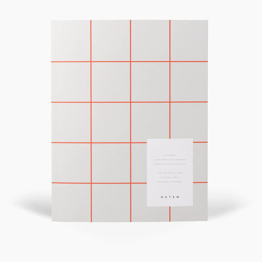 UMA Flat Lay Notebook - Large, Light Gray, Blank and Lined | Paper & Cards Studio