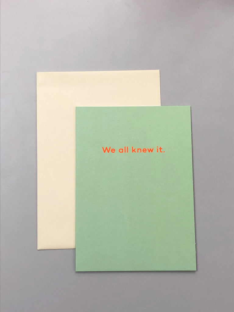 We All Knew It | Paper & Cards Studio