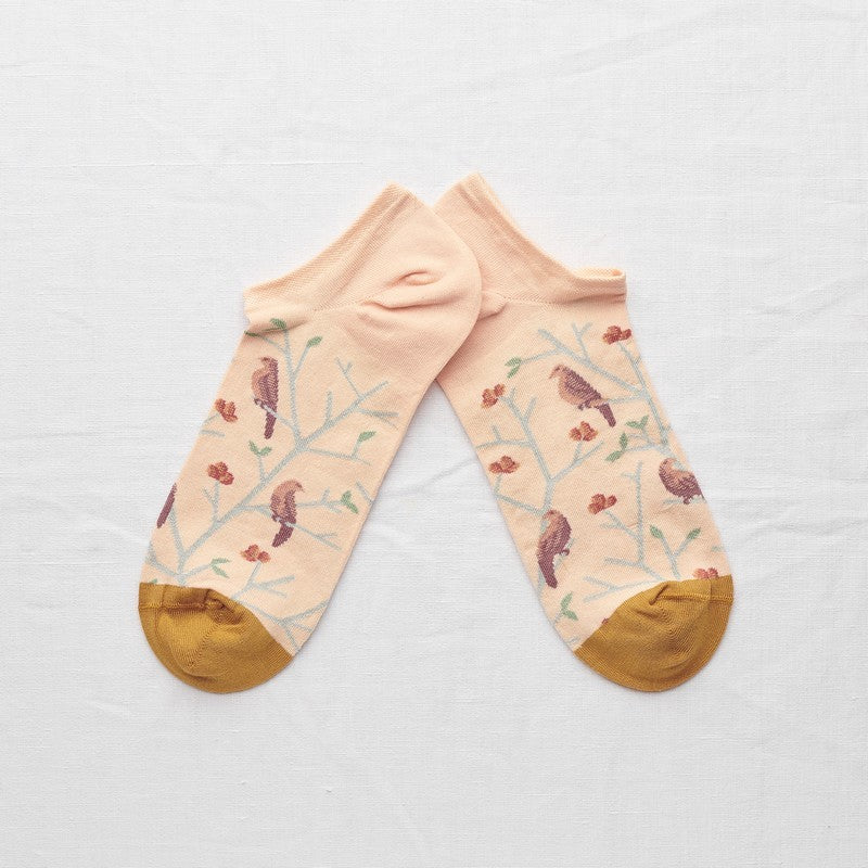 Bonne Maison Ankle Socks Rosebud Pink Birds | Garian Hong Kong Lifestyle Concept Store