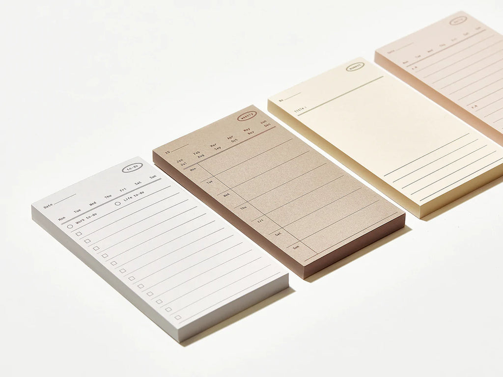 Plain Memo Pad - Daily Memo | Paper & Cards Studio