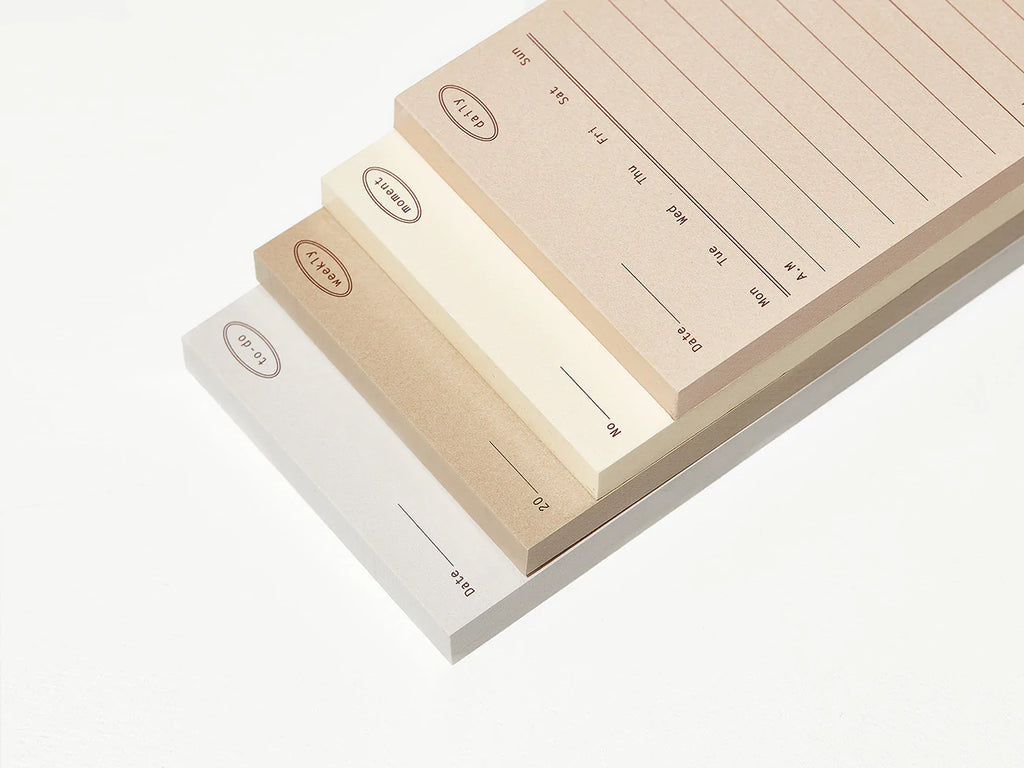 Plain Memo Pad - Weekly Memo | Paper & Cards Studio