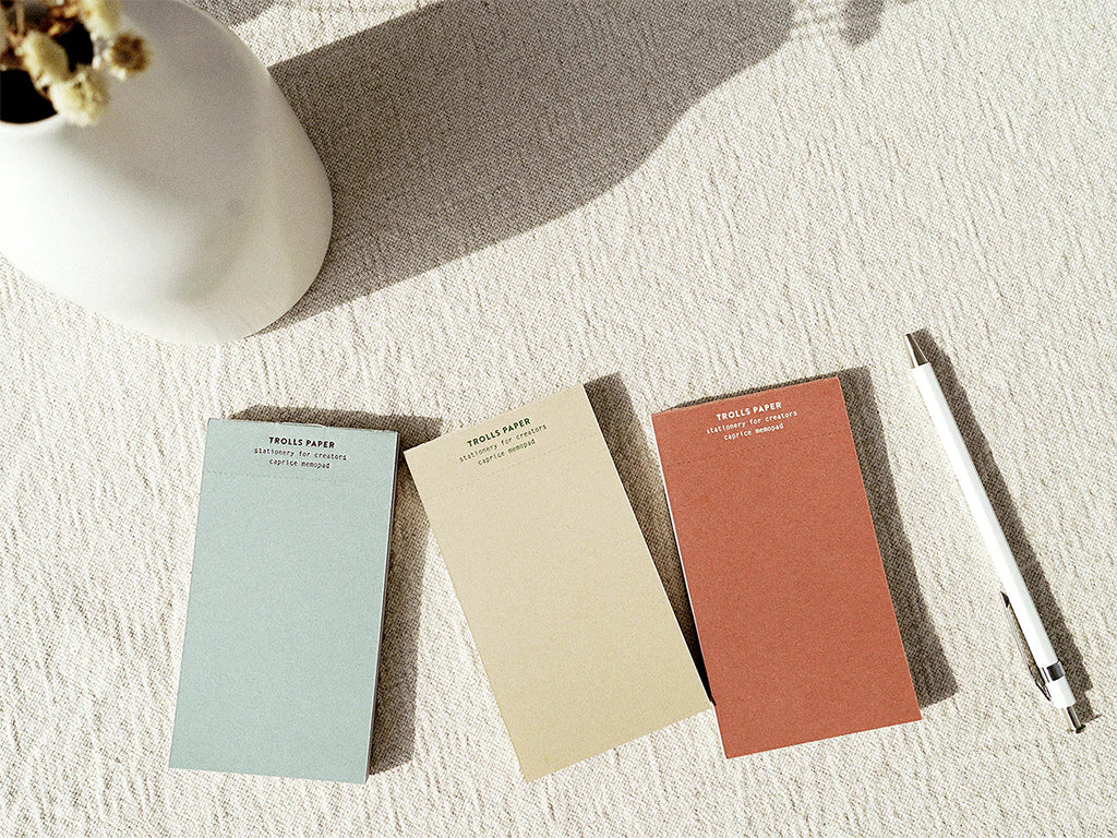 Caprice Memo Pad - Beige | Paper & Cards Studio