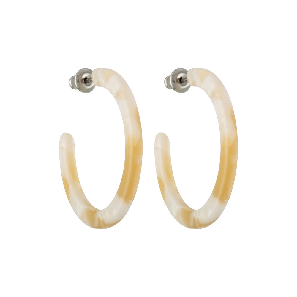 Mini Hoops in Taupe Shell | Garian 