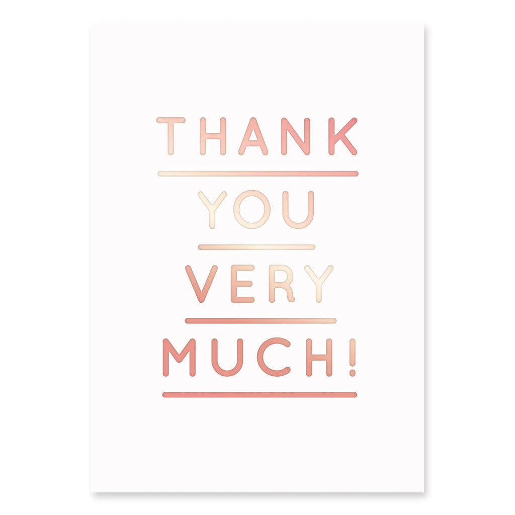 Thank You Very Much Postcard | Paper & Cards Studio