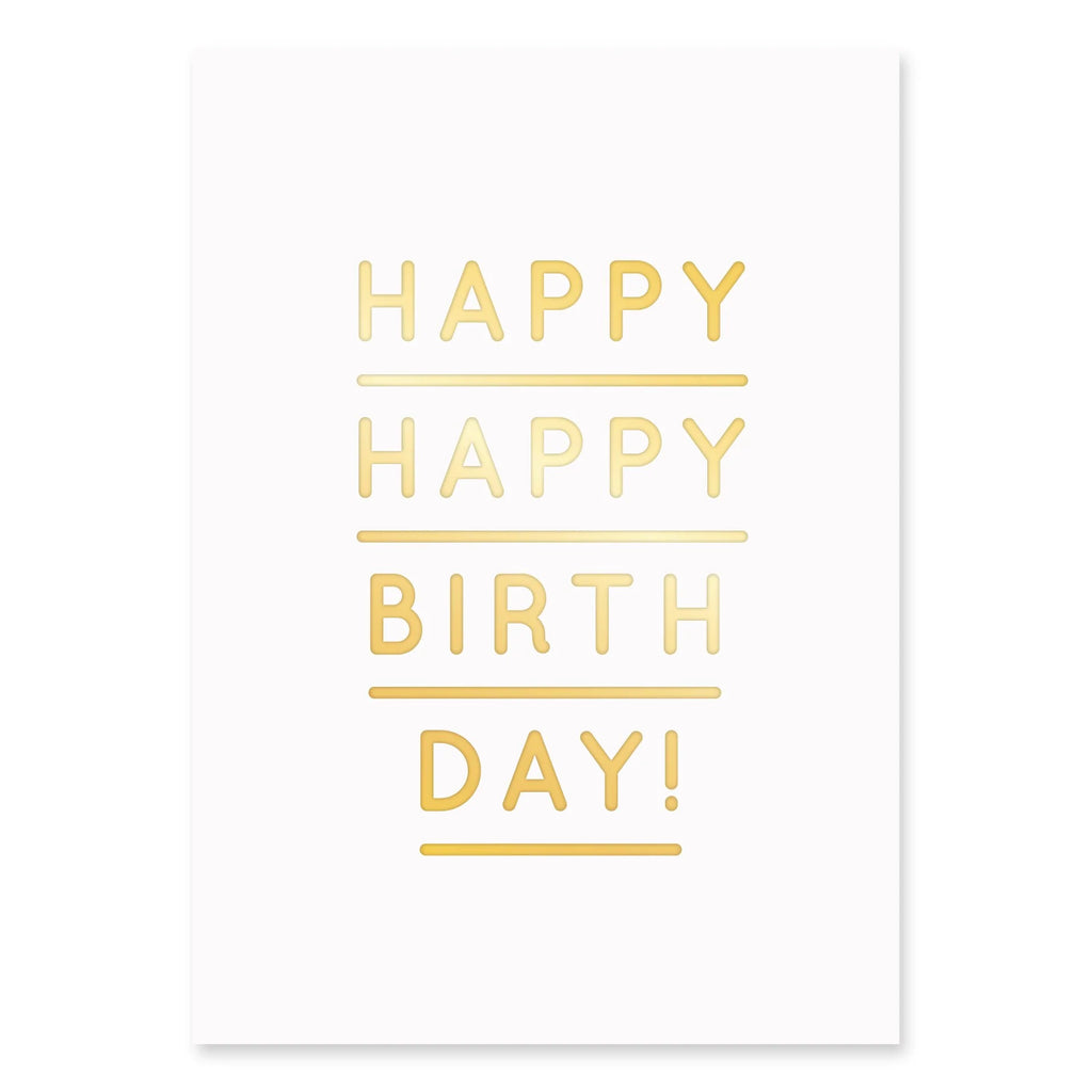 Happy Happy Birthday Postcard | Paper & Cards Studio