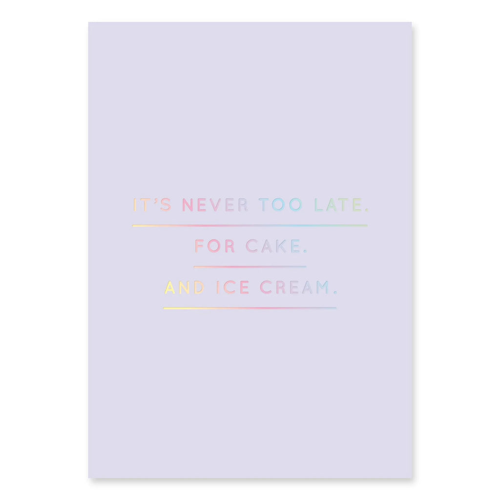 It's Never Too Late Postcard | Paper & Cards Studio