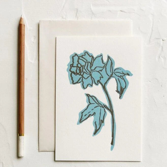 Floral Colorblock Blue Rose | Paper & Cards Studio