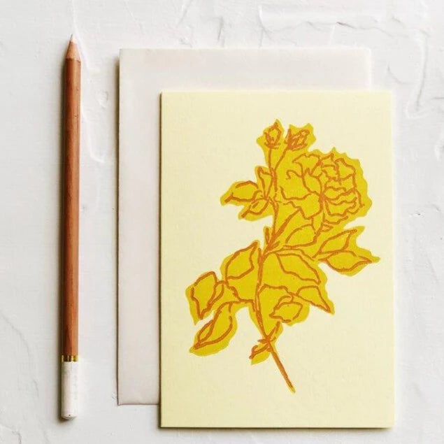 Floral Colorblock Yellow Rose | Paper & Cards Studio
